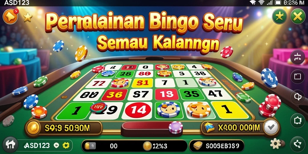 Gameplay seru Bingo dalam <strong>ASD123</strong> yang penuh warna.