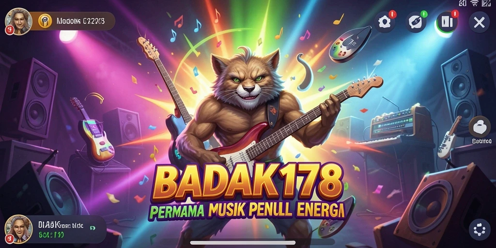 Screenshot BADAK178 menampilkan gameplay yang menarik dan beragam lagu.