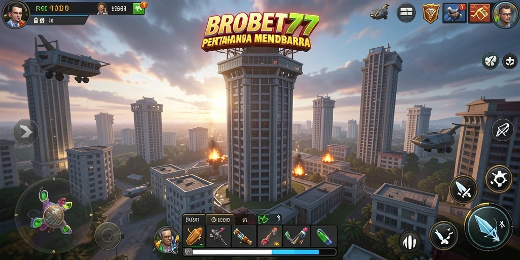 Tangkapan layar dari gameplay BROBET77 yang menampilkan aksi Tower Defense.