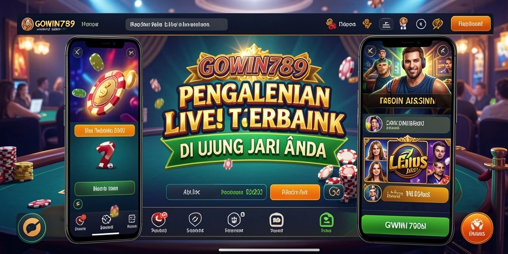 Tampilan gameplay GOWIN789 yang realistis dengan dealer langsung.
