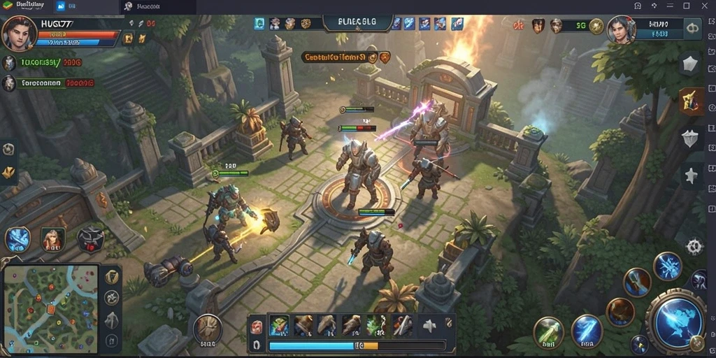 Tampilan menarik dari gameplay seru HUGO77, cocok untuk pecinta SLG.