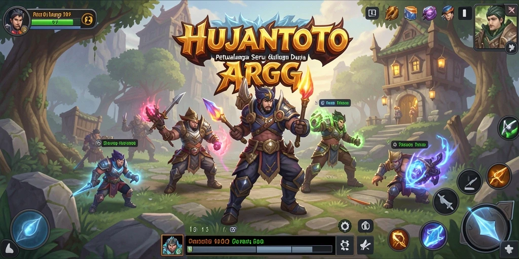 Tampilan aksi seru dalam game ARPG HUJANTOTO.