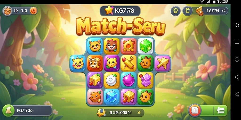 Tampilan gameplay menarik dalam KG778 dengan elemen Match-3.