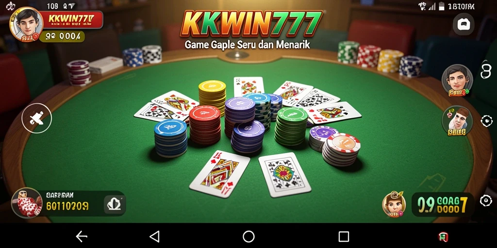 Tampilan gameplay Gaple yang seru dan interaktif di KKWIN777.