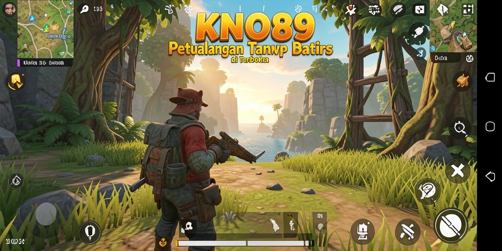 Tampilan gameplay KNO89 di dunia terbuka yang luas dan dinamis.