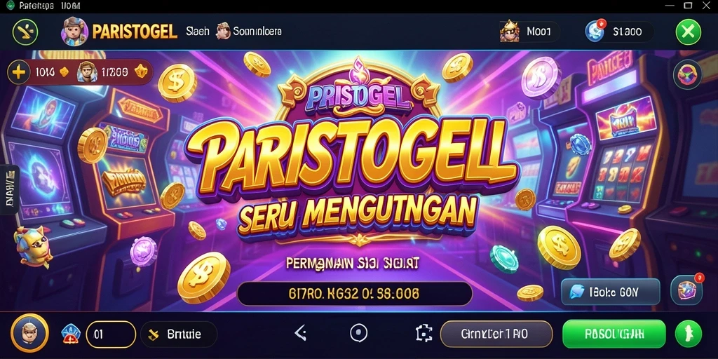 Tampilan gameplay Slot PARISTOGEL yang penuh warna dan menarik.
