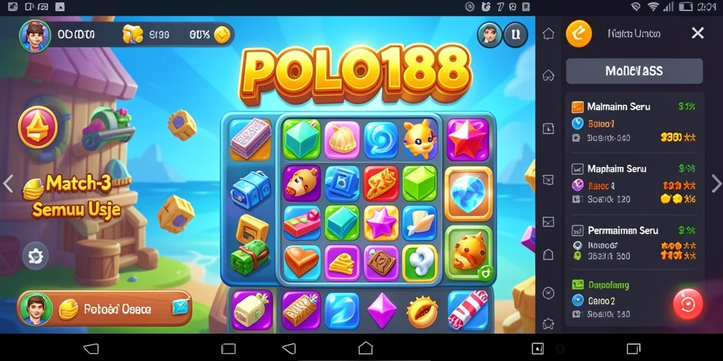 Tampilan gameplay seru dari POLO188, penuh warna dan tantangan.