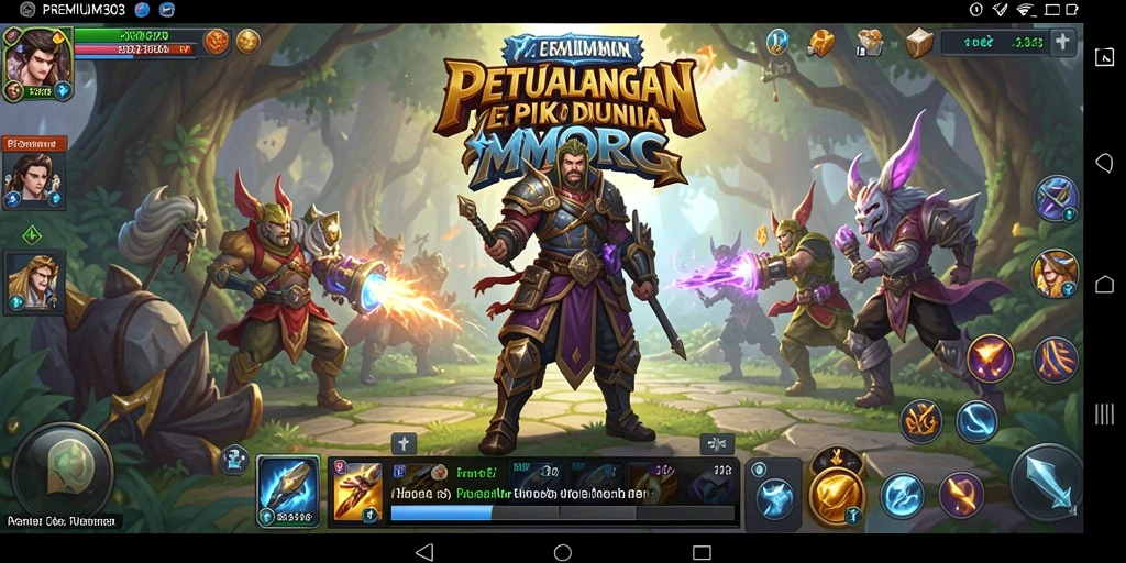 Tampilan gameplay epik di dunia MMORPG.