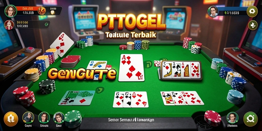 Screenshot utama PTTOGEL menampilkan gameplay Gaple yang seru.