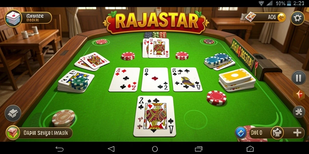 Tampilan menarik dari gameplay Gaple di RAJASTAR.